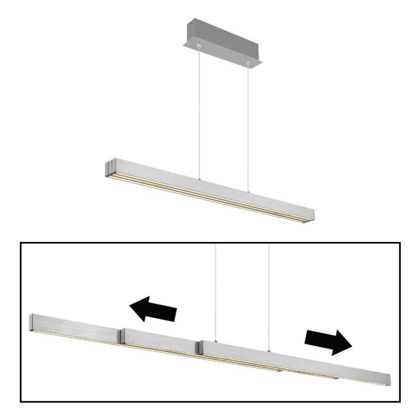 Globo - LED dæmpbar pendel med berøringsbetjening LED/39W/230V 2700/4000/6000K mat krom