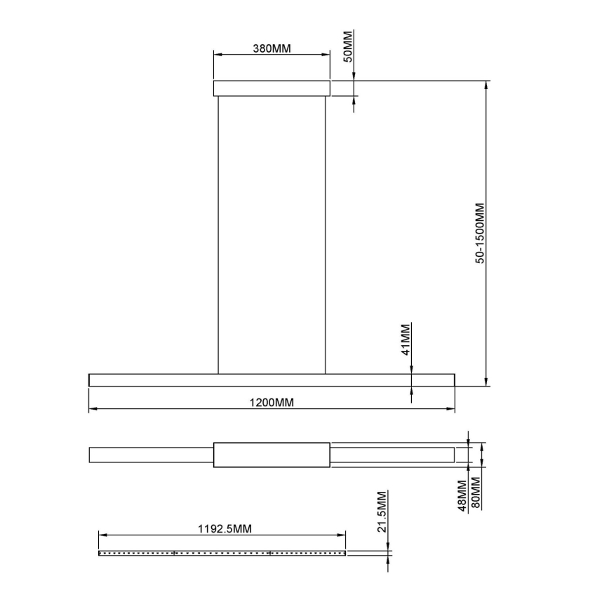 Globo - LED-pendel på wire LED/24W/230V 3000K