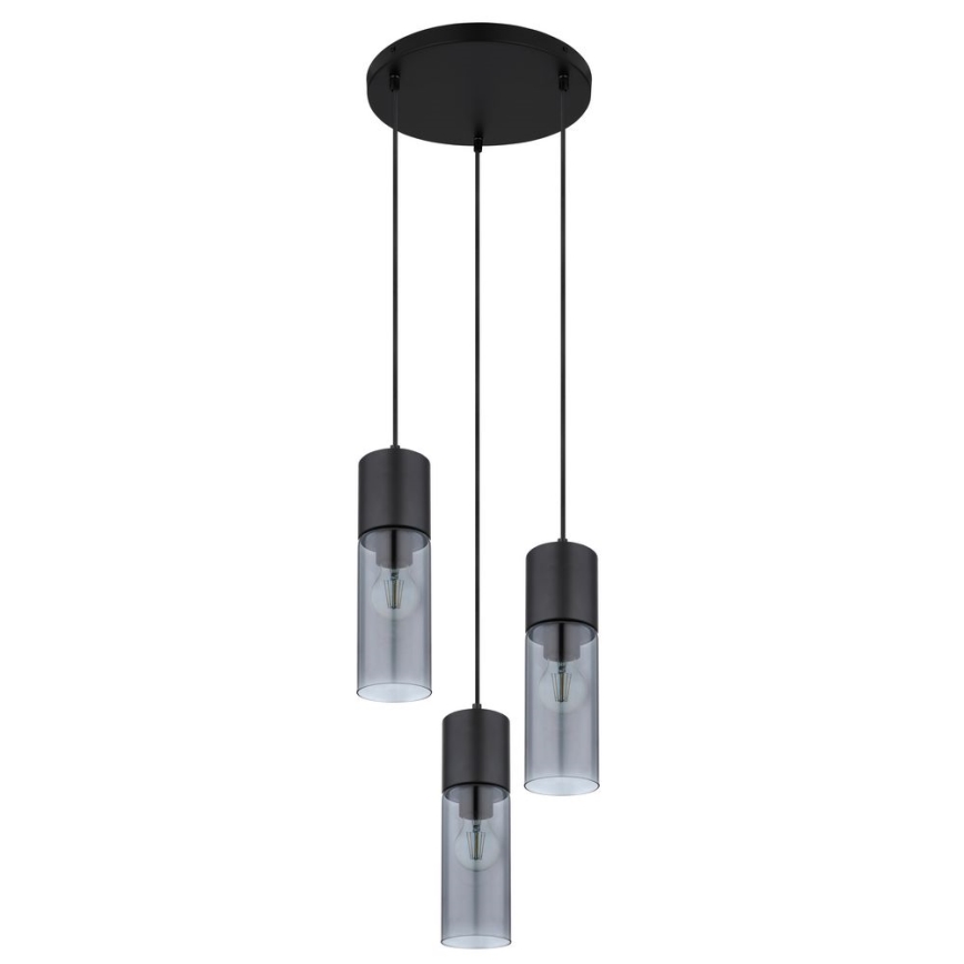 Globo - Pendel 3xE27/25W/230V diameter 30 cm sort