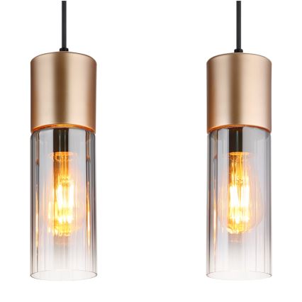 Globo - Pendel på wire 4xE27/25W/230V bronzefarvet