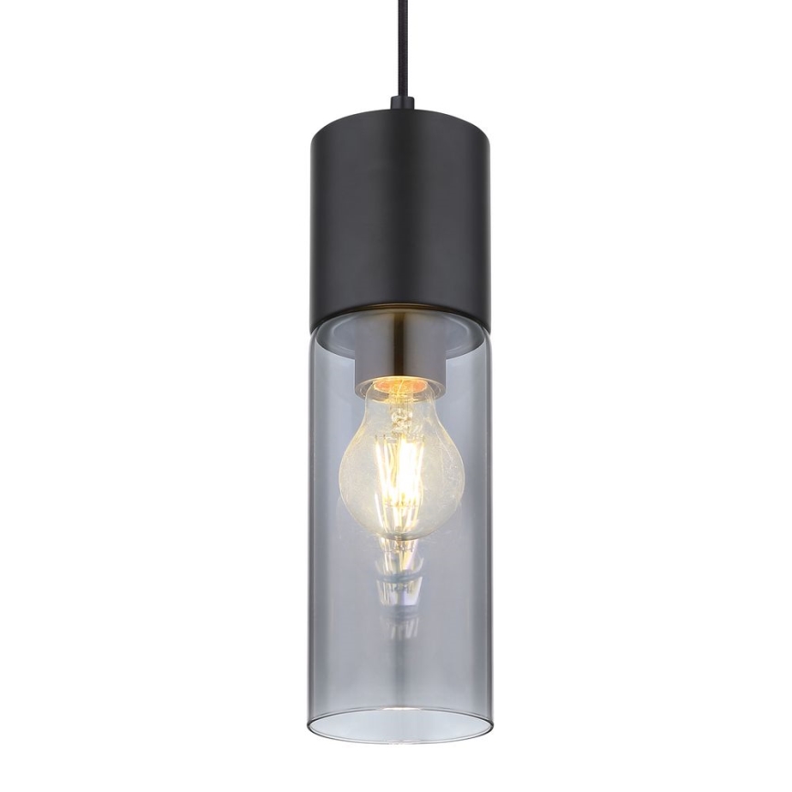 Globo - Pendel 1xE27/25W/230V diameter 10,5 cm sort