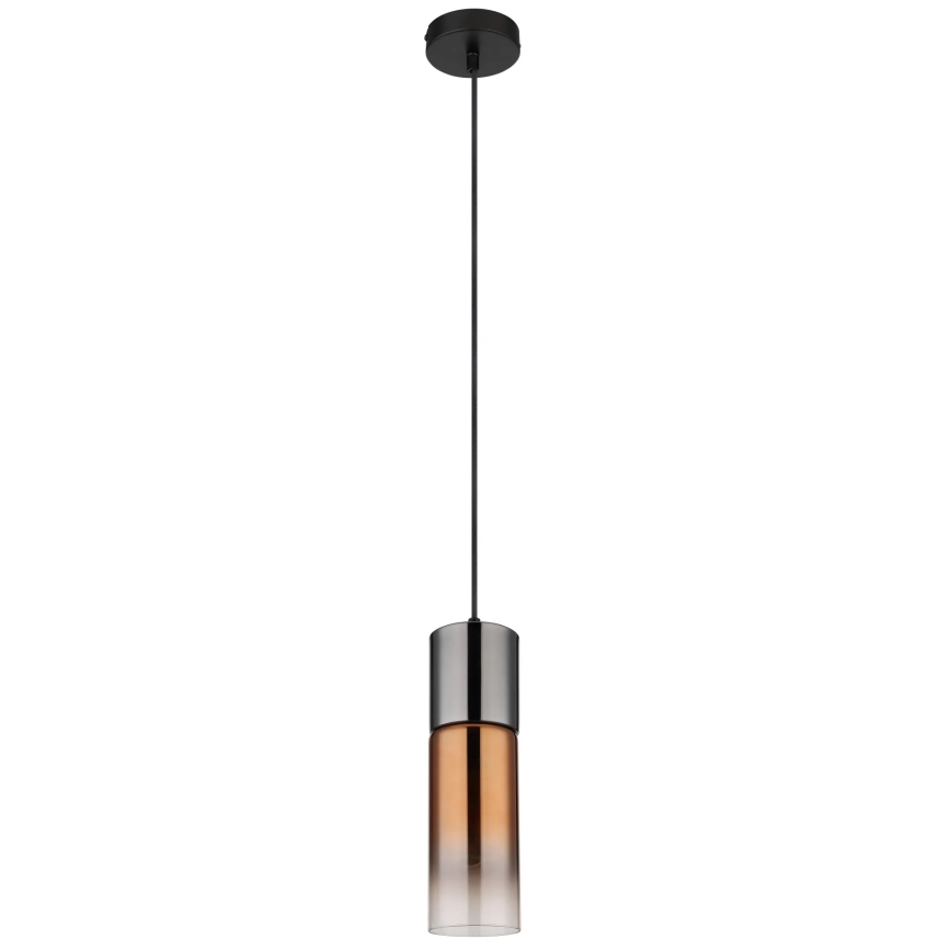 Globo - Pendel 1xE27/25W/230V diameter 10,5 cm sort/kobber