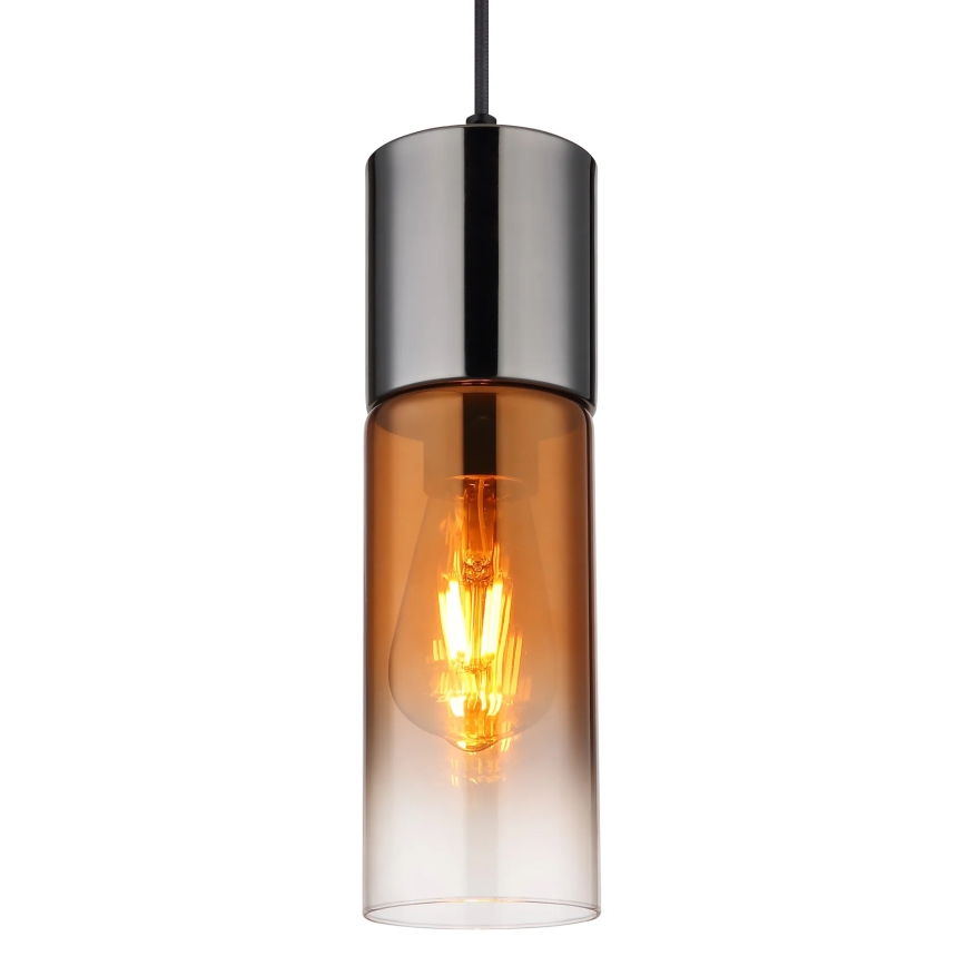 Globo - Pendel 1xE27/25W/230V diameter 10,5 cm sort/kobber