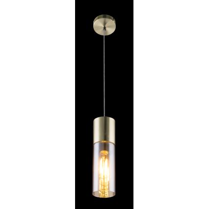 Globo - Pendel 1xE27/25W/230V diameter 10,5 cm messing