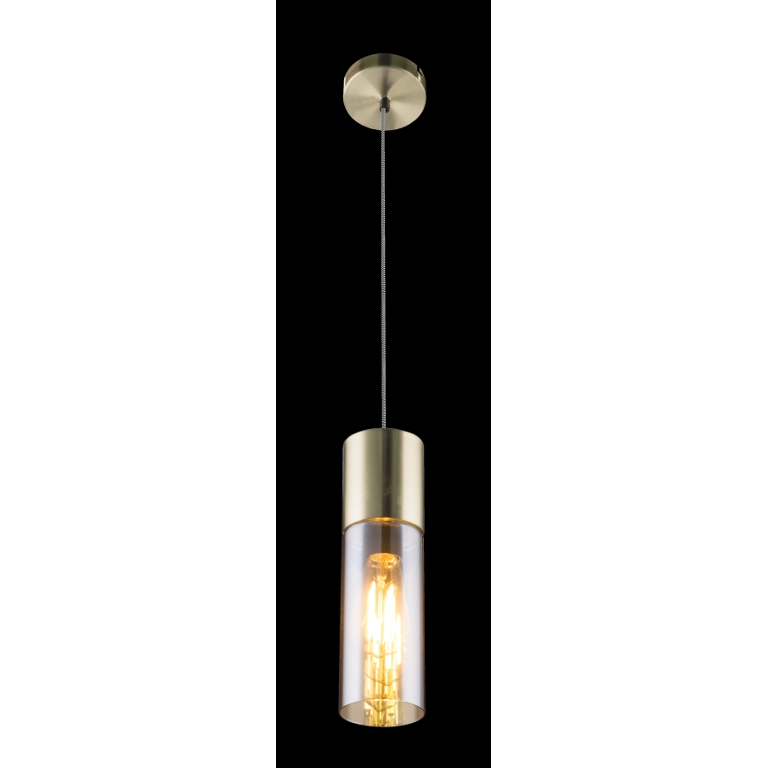 Globo - Pendel 1xE27/25W/230V diameter 10,5 cm messing