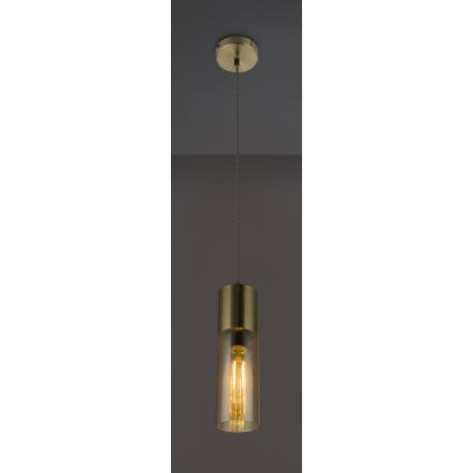 Globo - Pendel 1xE27/25W/230V diameter 10,5 cm messing