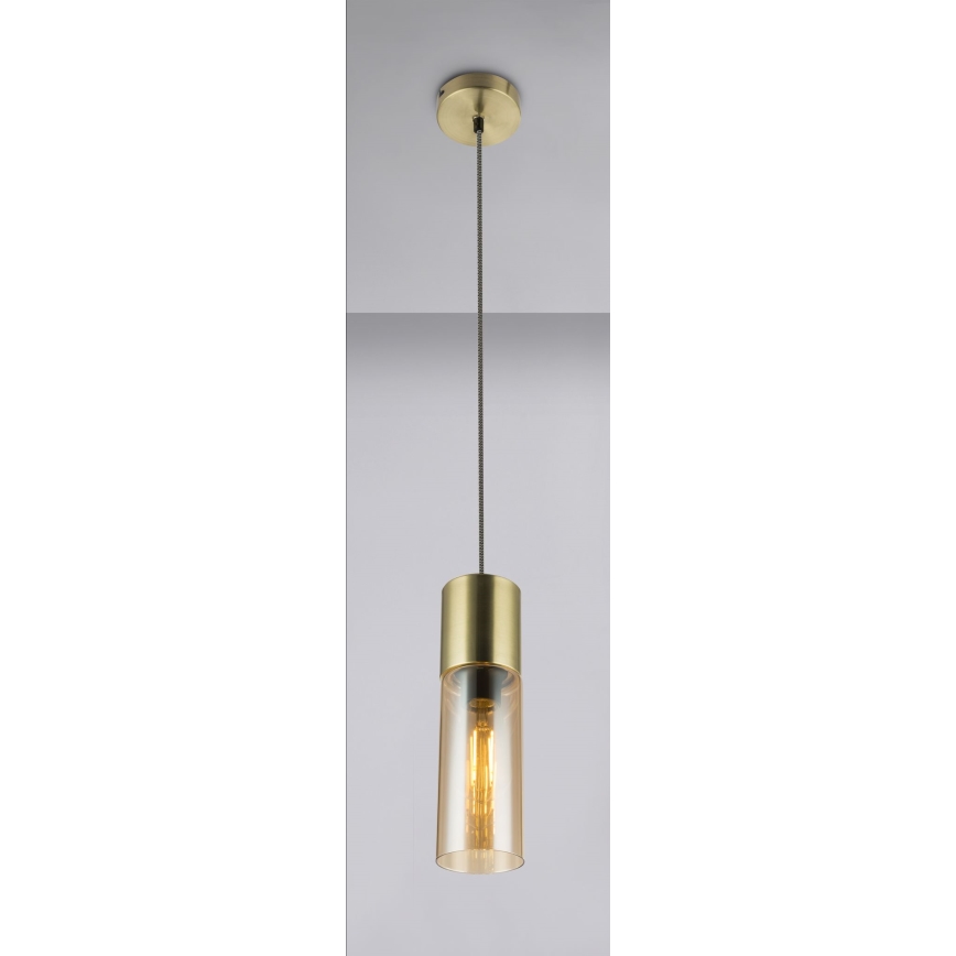 Globo - Pendel 1xE27/25W/230V diameter 10,5 cm messing