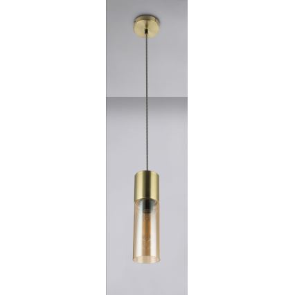 Globo - Pendel 1xE27/25W/230V diameter 10,5 cm messing