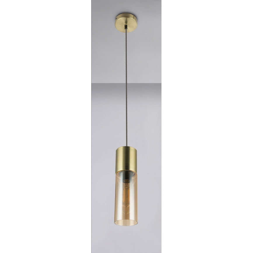 Globo - Pendel 1xE27/25W/230V diameter 10,5 cm messing