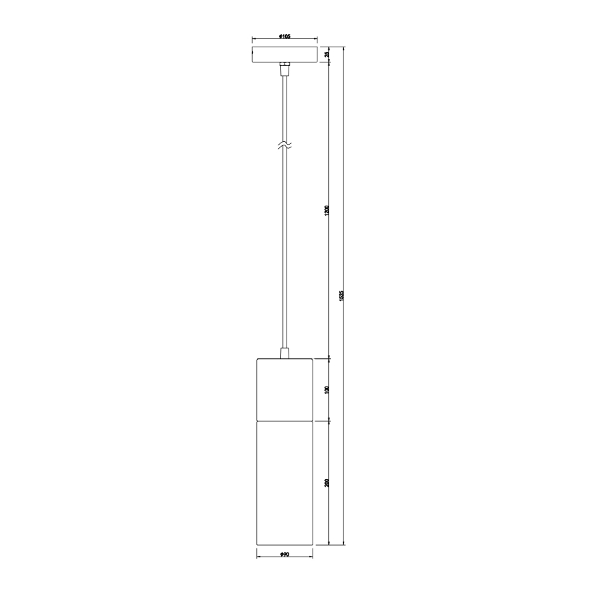 Globo - Pendel 1xE27/25W/230V diameter 10,5 cm mat krom
