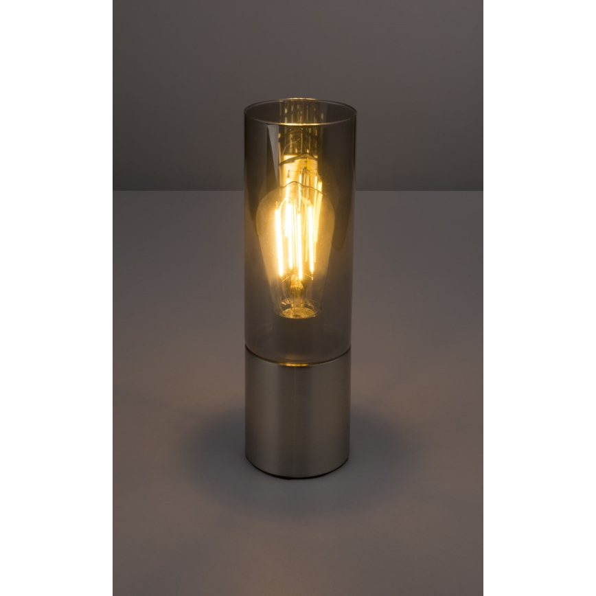 Globo - Bordlampe m. touch-funktion 1xE27/25W/230V diameter 9 cm mat krom