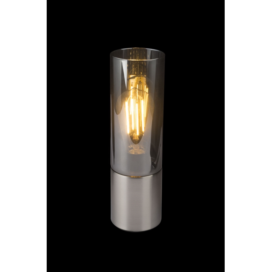 Globo - Bordlampe m. touch-funktion 1xE27/25W/230V diameter 9 cm mat krom