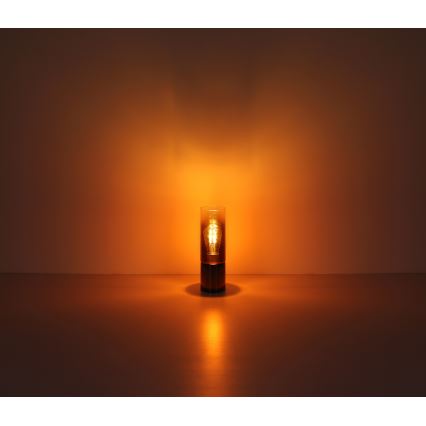 Globo - Bordlampe m. touch-funktion 1xE27/25W/230V diameter 9 cm sort/kobber