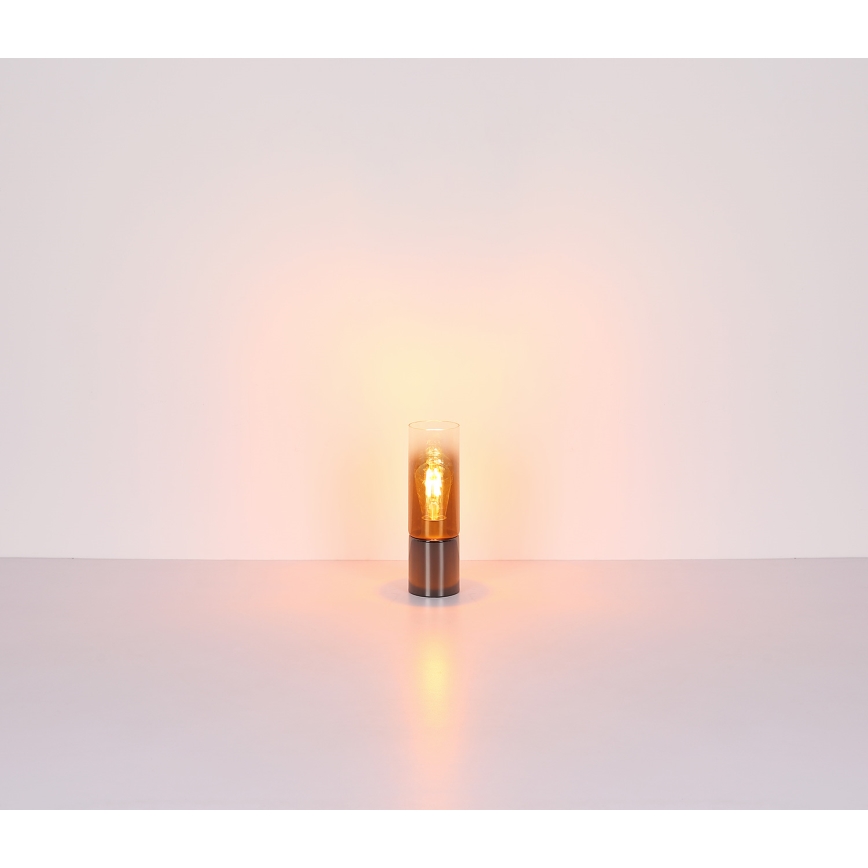 Globo - Bordlampe m. touch-funktion 1xE27/25W/230V diameter 9 cm sort/kobber
