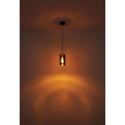 Globo - Pendel 1xE27/25W/230V diameter 11 cm sort