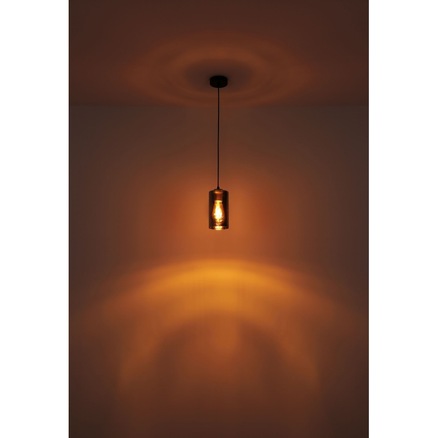 Globo - Pendel 1xE27/25W/230V diameter 11 cm sort