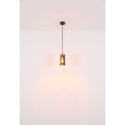 Globo - Pendel 1xE27/25W/230V diameter 11 cm sort