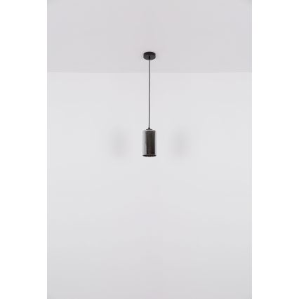 Globo - Pendel 1xE27/25W/230V diameter 11 cm sort