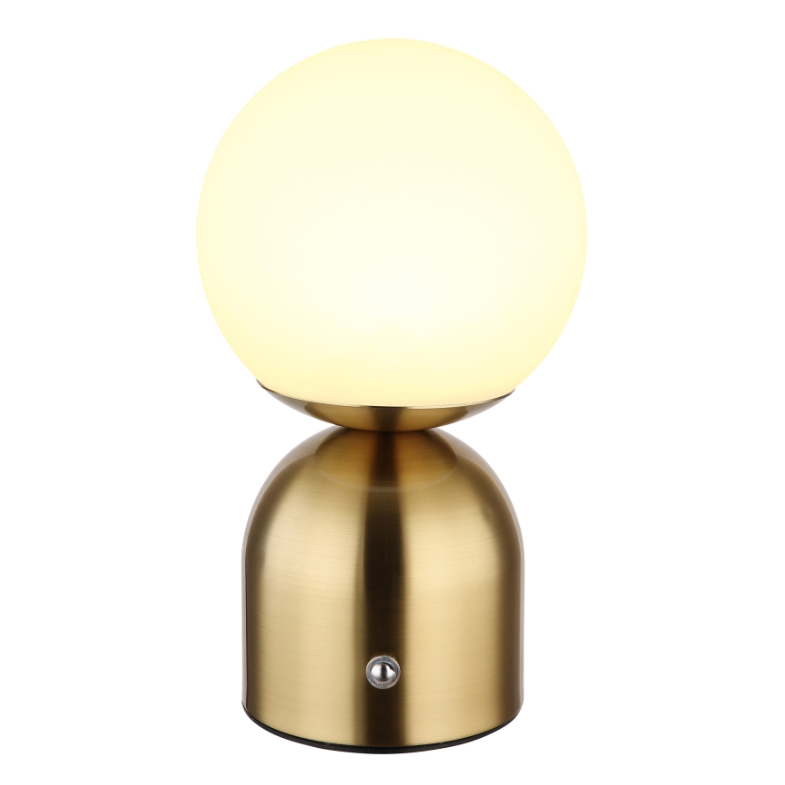 Globo - LED bordlampe m. touch-funktion dæmpbar LED/2,5W/3,7V 2700K/4000K/6500K 1800 mAh USB messing