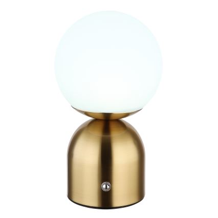 Globo - LED bordlampe m. touch-funktion dæmpbar LED/2,5W/3,7V 2700K/4000K/6500K 1800 mAh USB messing