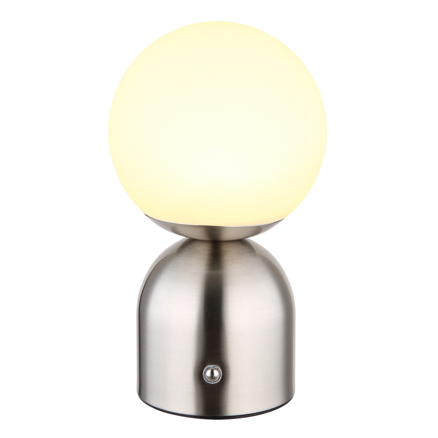 Globo - LED bordlampe m. touch-funktion dæmpbar LED/2,5W/3,7V 2700K/4000K/6500K 1800 mAh USB mat krom