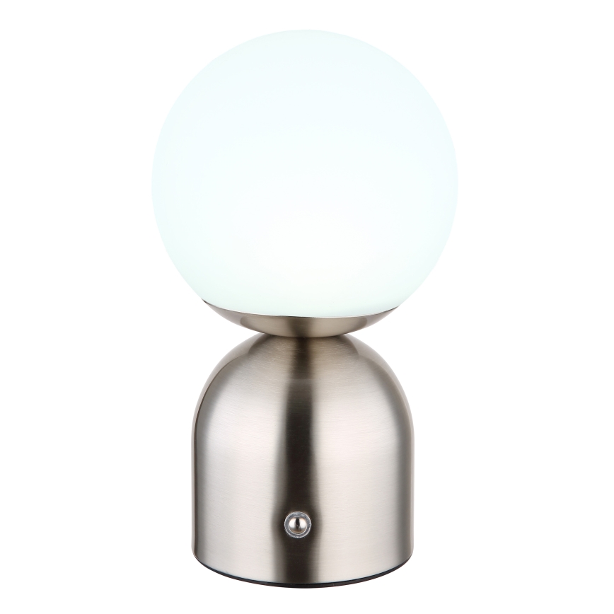 Globo - LED bordlampe m. touch-funktion dæmpbar LED/2,5W/3,7V 2700K/4000K/6500K 1800 mAh USB mat krom