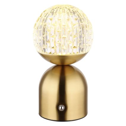 Globo - LED bordlampe m. touch-funktion dæmpbar LED/2,5W/3,7V 2700/4000/6500K 1800 mAh USB messing