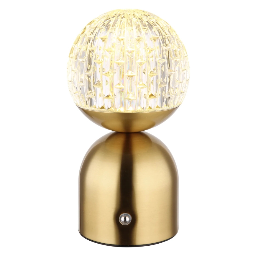 Globo - LED bordlampe m. touch-funktion dæmpbar LED/2,5W/3,7V 2700/4000/6500K 1800 mAh USB messing