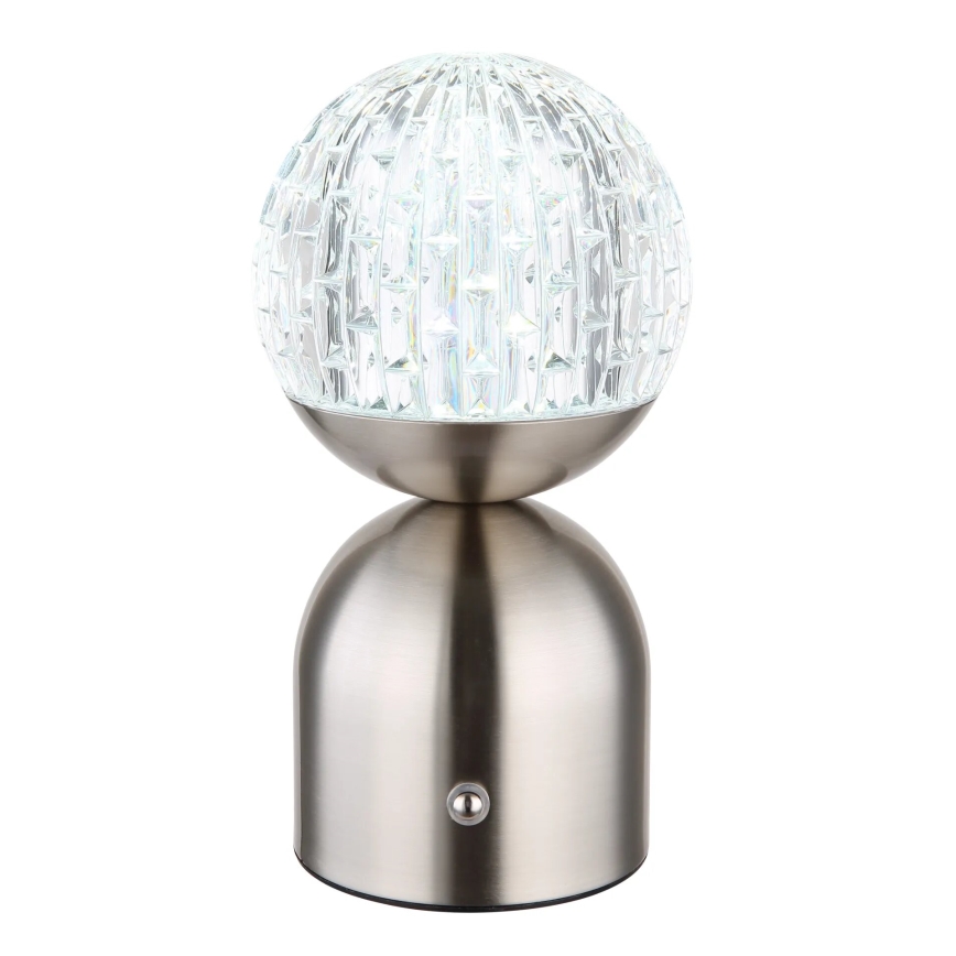 Globo - LED bordlampe m. touch-funktion dæmpbar LED/2,5W/3,7V 2700/4000/6500K 1800 mAh USB mat krom