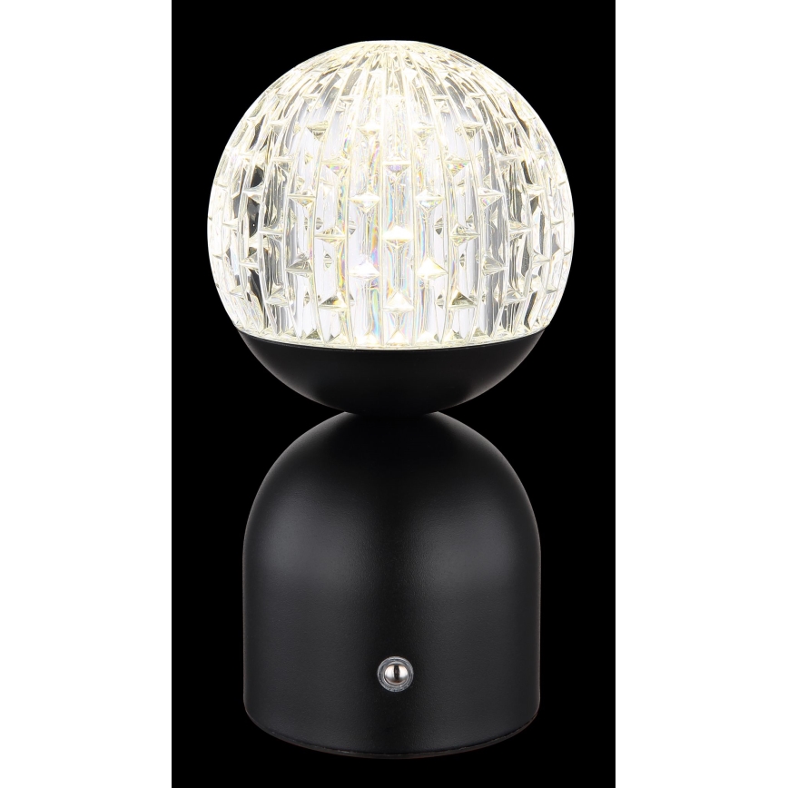 Globo - LED bordlampe m. touch-funktion dæmpbar LED/2W/5V 2700/4000/6500K 1800 mAh sort