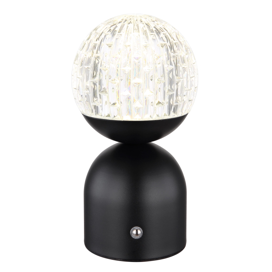 Globo - LED bordlampe m. touch-funktion dæmpbar LED/2W/5V 2700/4000/6500K 1800 mAh sort