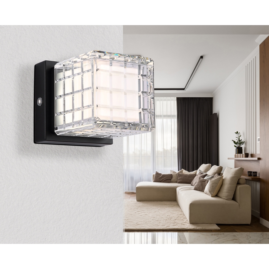 Globo - LED bordlampe m. touch-funktion dæmpbar LED/2,5W/3,7V 2700K/4000K/6500K 1800 mAh USB sort