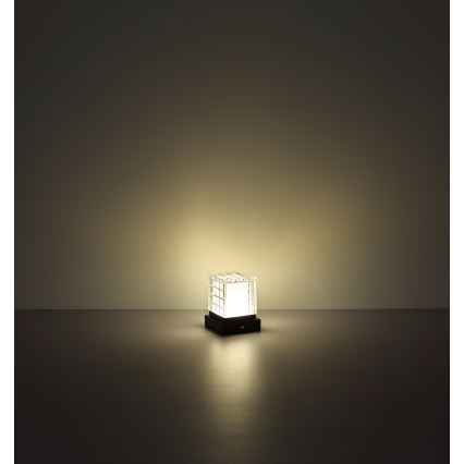 Globo - LED bordlampe m. touch-funktion dæmpbar LED/2,5W/3,7V 2700K/4000K/6500K 1800 mAh USB sort