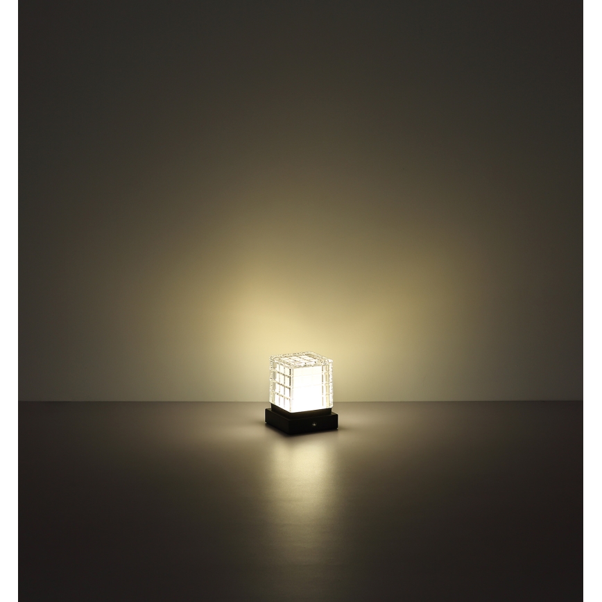 Globo - LED bordlampe m. touch-funktion dæmpbar LED/2,5W/3,7V 2700K/4000K/6500K 1800 mAh USB sort