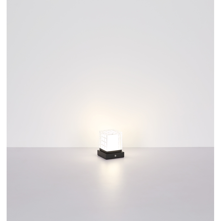 Globo - LED bordlampe m. touch-funktion dæmpbar LED/2,5W/3,7V 2700K/4000K/6500K 1800 mAh USB sort