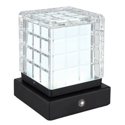 Globo - LED bordlampe m. touch-funktion dæmpbar LED/2,5W/3,7V 2700K/4000K/6500K 1800 mAh USB sort