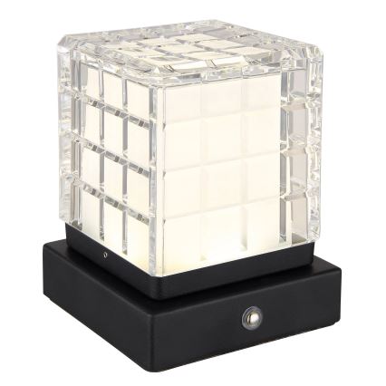 Globo - LED bordlampe m. touch-funktion dæmpbar LED/2,5W/3,7V 2700K/4000K/6500K 1800 mAh USB sort