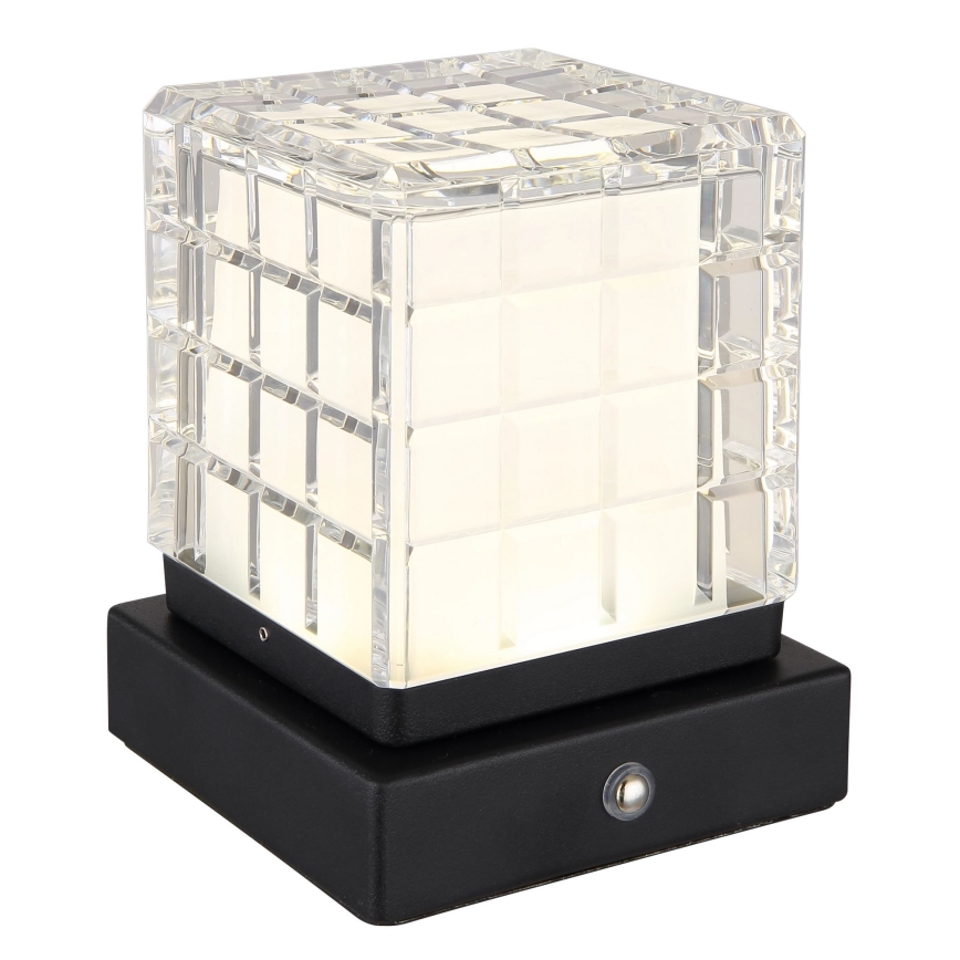 Globo - LED bordlampe m. touch-funktion dæmpbar LED/2,5W/3,7V 2700K/4000K/6500K 1800 mAh USB sort
