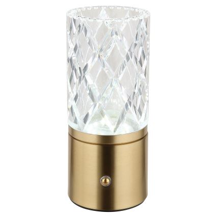 Globo - LED bordlampe m. touch-funktion dæmpbar LED/2,5W/3,7V 2700K/4000K/6500K 1800 mAh USB guldfarvet