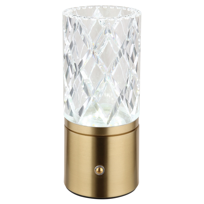 Globo - LED bordlampe m. touch-funktion dæmpbar LED/2,5W/3,7V 2700K/4000K/6500K 1800 mAh USB guldfarvet