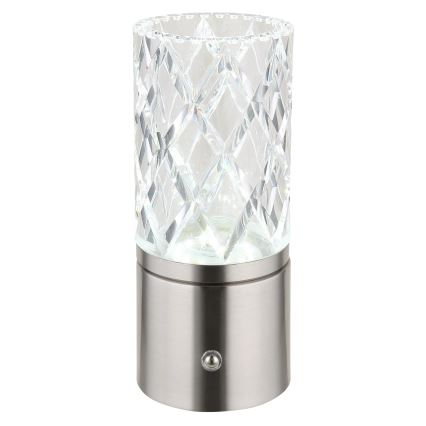 Globo - LED bordlampe m. touch-funktion dæmpbar LED/2,5W/3,7V 2700K/4000K/6500K 1800 mAh USB mat krom