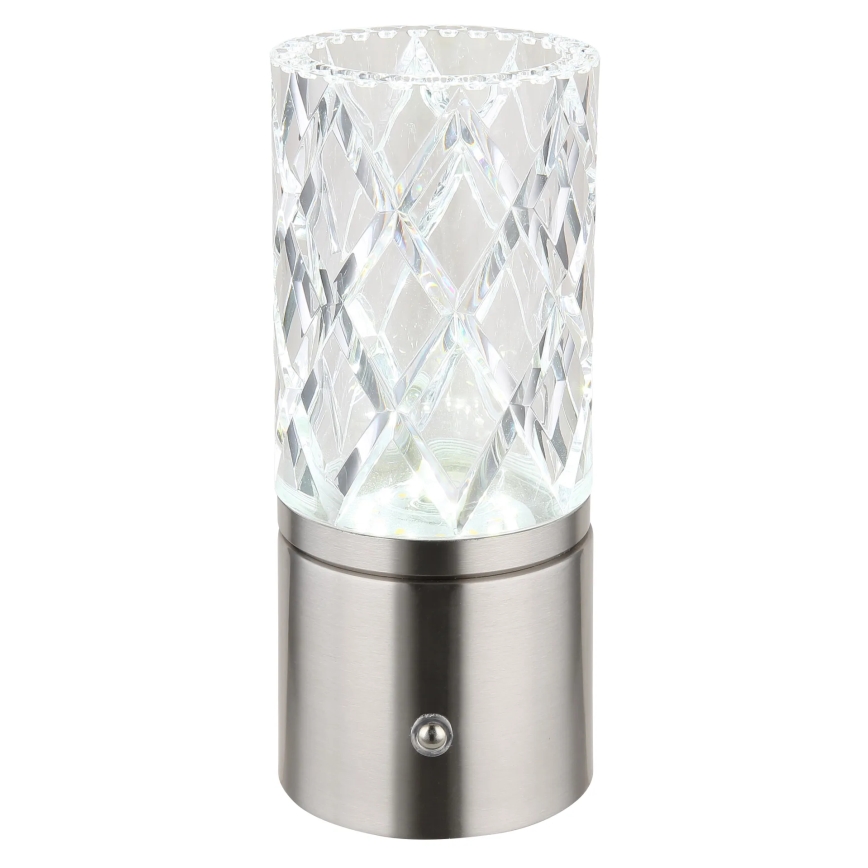 Globo - LED bordlampe m. touch-funktion dæmpbar LED/2,5W/3,7V 2700K/4000K/6500K 1800 mAh USB mat krom