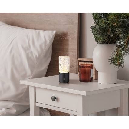 Globo - LED bordlampe m. touch-funktion dæmpbar LED/2,5W/3,7V 2700K/4000K/6500K 1800 mAh USB sort