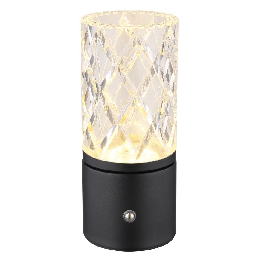 Globo - LED bordlampe m. touch-funktion dæmpbar LED/2,5W/3,7V 2700K/4000K/6500K 1800 mAh USB sort