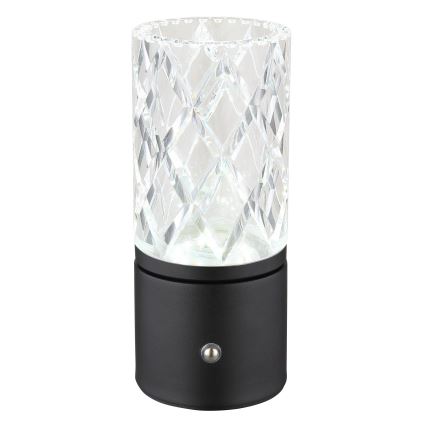 Globo - LED bordlampe m. touch-funktion dæmpbar LED/2,5W/3,7V 2700K/4000K/6500K 1800 mAh USB sort