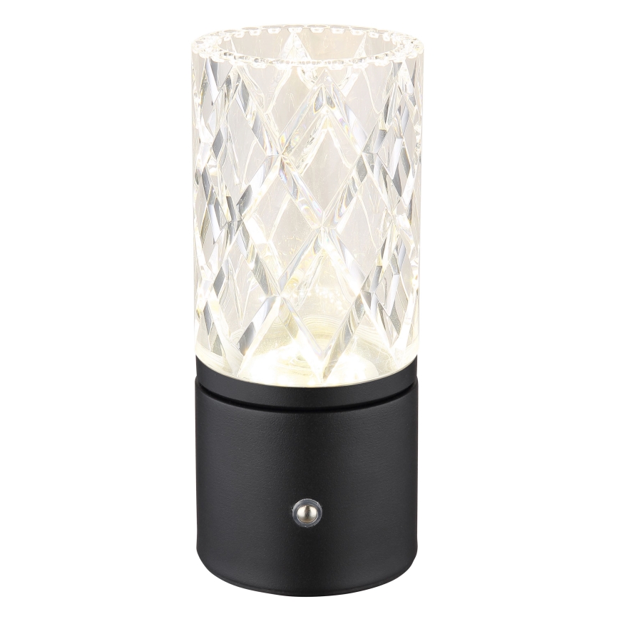 Globo - LED bordlampe m. touch-funktion dæmpbar LED/2,5W/3,7V 2700K/4000K/6500K 1800 mAh USB sort