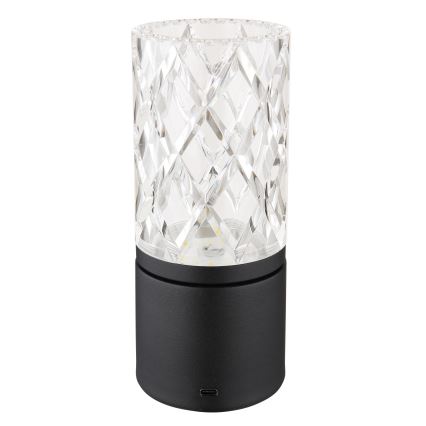 Globo - LED bordlampe m. touch-funktion dæmpbar LED/2,5W/3,7V 2700K/4000K/6500K 1800 mAh USB sort