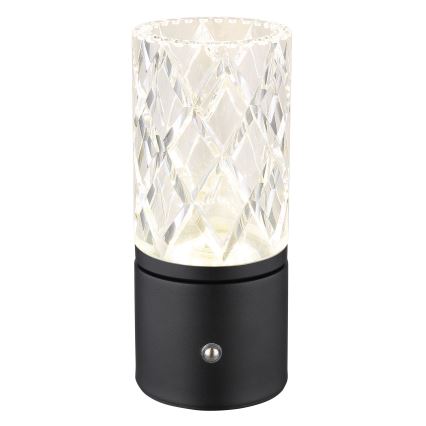 Globo - LED dæmpbar touch bordlampe LED/2,5W/3,7V 2700K/4000K/6500K 1800 mAh USB sort