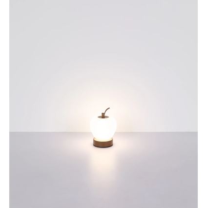 Globo - LED bordlampe m. touch-funktion dæmpbar LED/2W/3,7V 2700K/4000K/6500K 1200 mAh USB brun