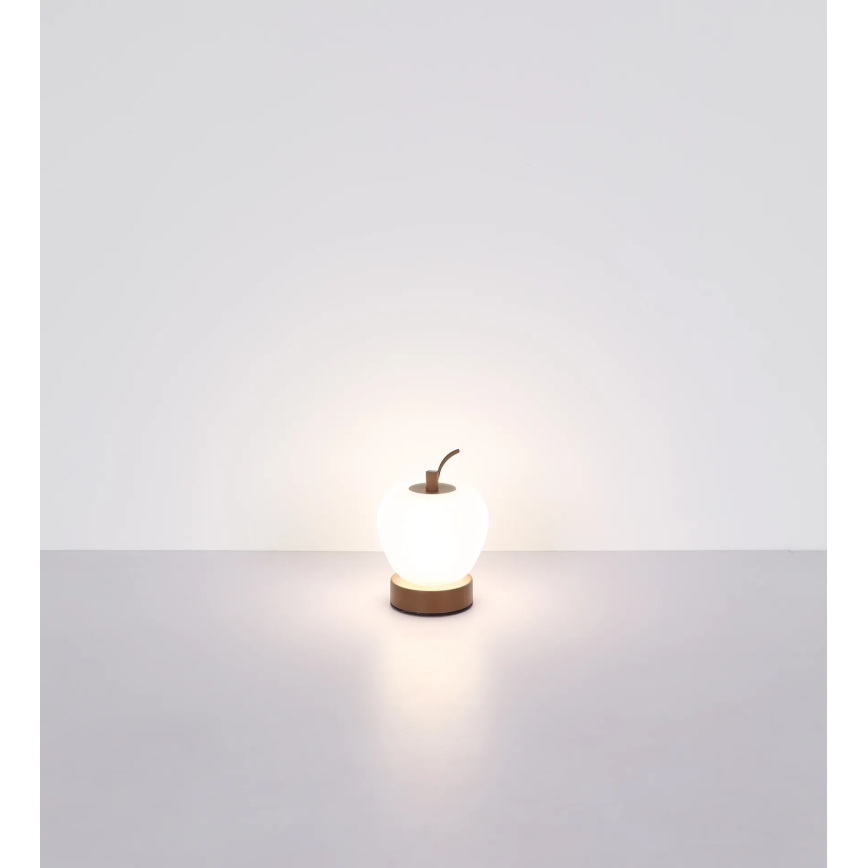 Globo - LED bordlampe m. touch-funktion dæmpbar LED/2W/3,7V 2700K/4000K/6500K 1200 mAh USB brun